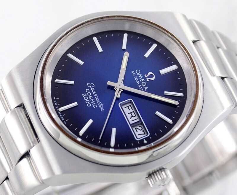 Omega Seamaster Cosmic 2000 Automatic, Тъмно син циферблат, Ден и дата