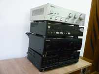 patru  amplificatoare  pioneer   technics kenwood  fisher