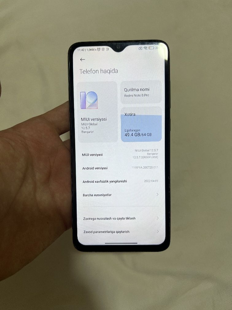 Redmi not 8 pro 64/6