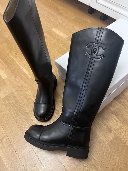 Зимние Сапоги шанель натуральная кожа 37размер