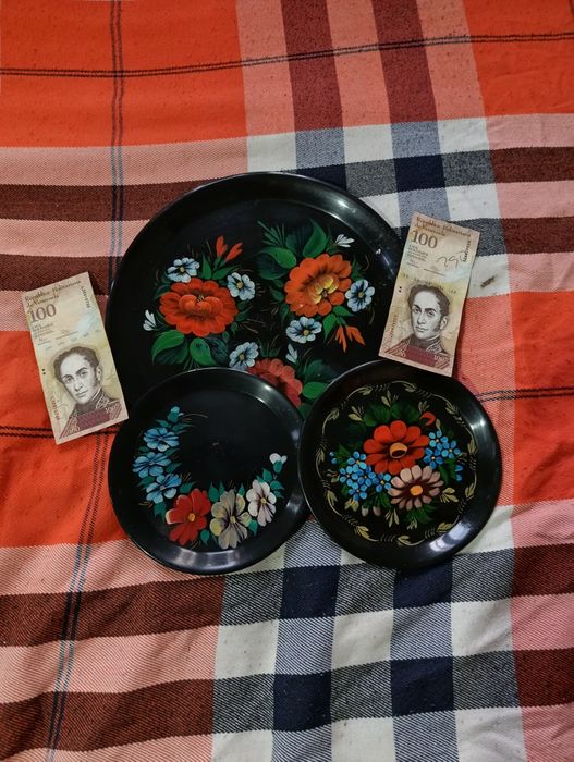 Поднос хохлома из СССР винтаж