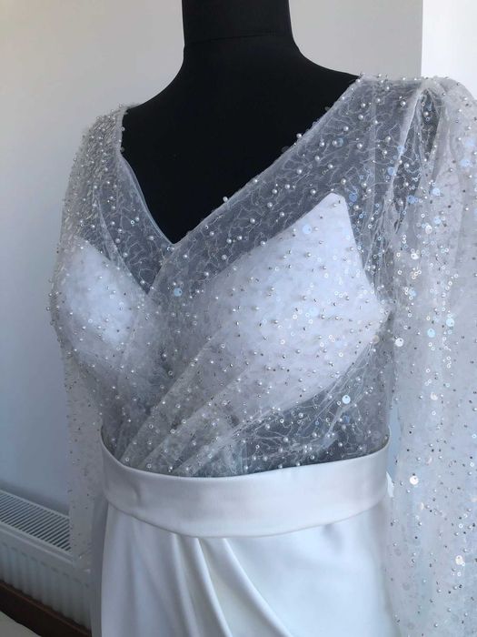 Rochie cununie civila , model realizat pe comanda