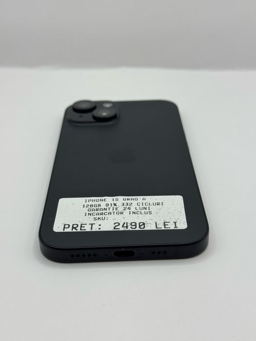Iphone 15 128GB 91% Grad A Garantie Rate - zonemag.ro