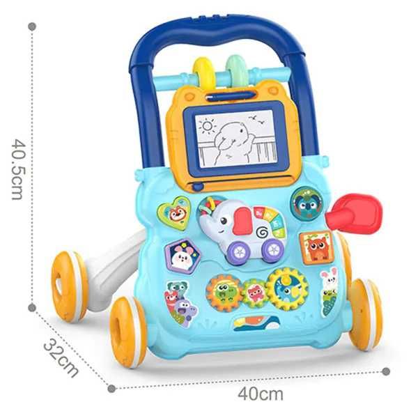 Детска проходилка Музикална, Happy Toddlers, синя/розова