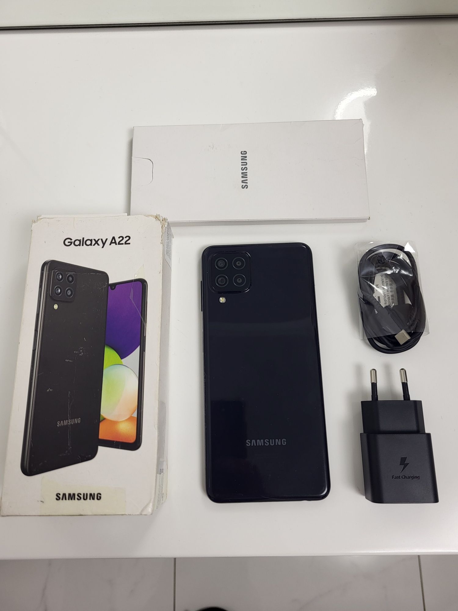 Telefon Samsung A22, Dual SIM + încărcător