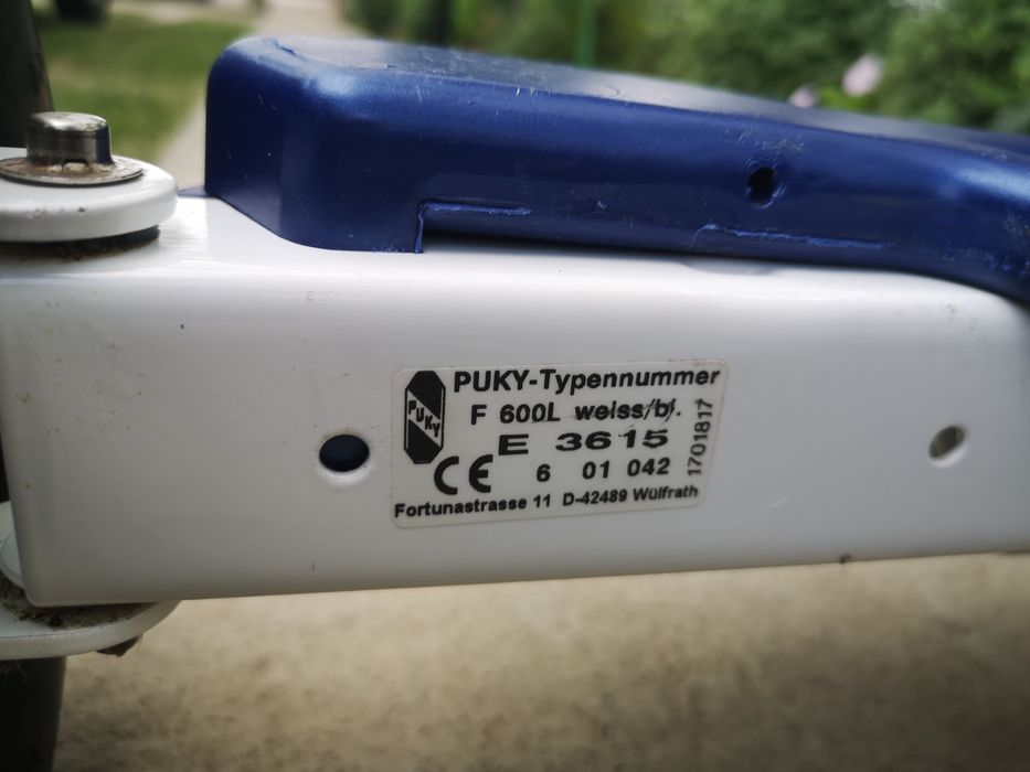Cart/Kart cu pedale pentru copii PUKY F600 L 5-10 ani alb/albastru