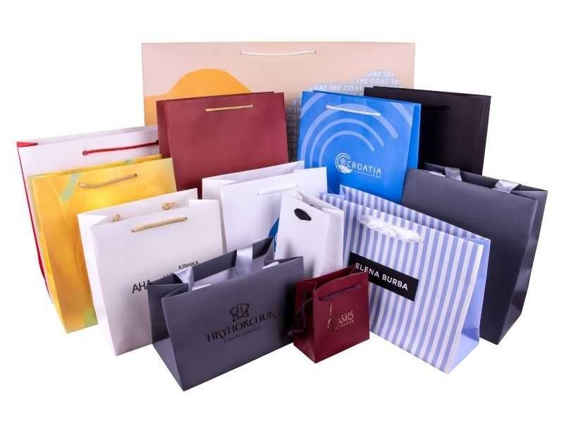 Бумажные пакеты Подарочные,  Крафт, Печать на пакетах с логотипом