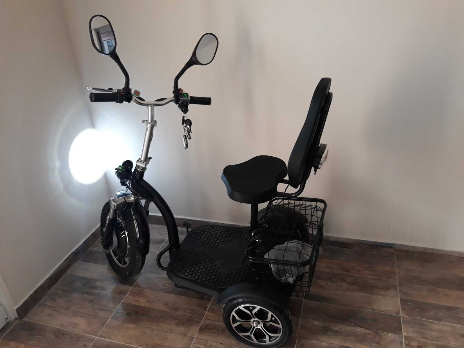 Tricicleta electrica LUXURY 500W -30% garantie full options varstnici