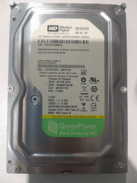 Жёсткий диск 1тб WD