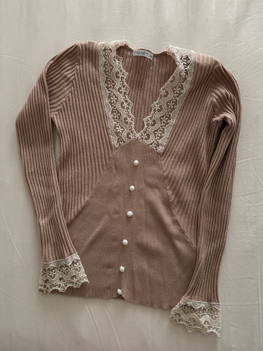 Блуза рипс с дантела
