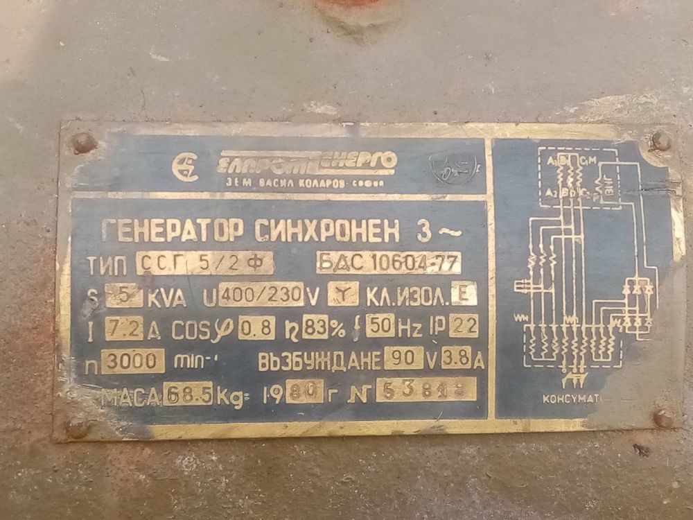 Български генератор 5KVA