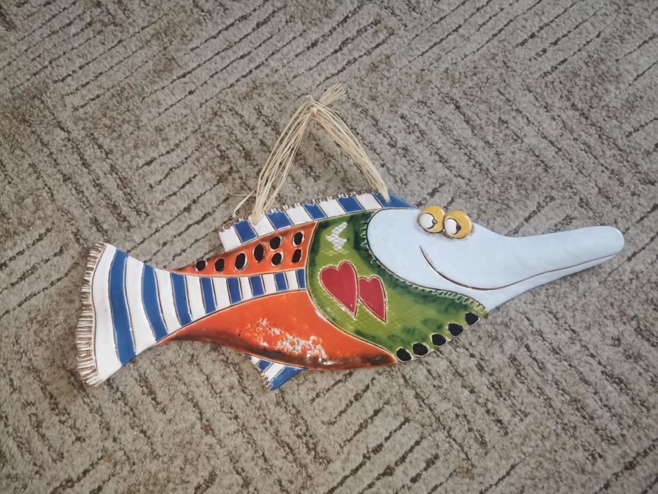 Рибка керамична декорация Забавна керамична декорация фигура