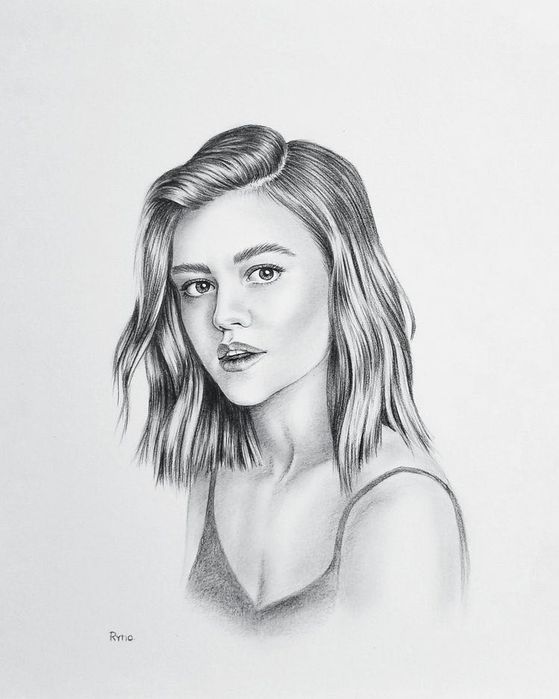 Portret in creion după fotografie