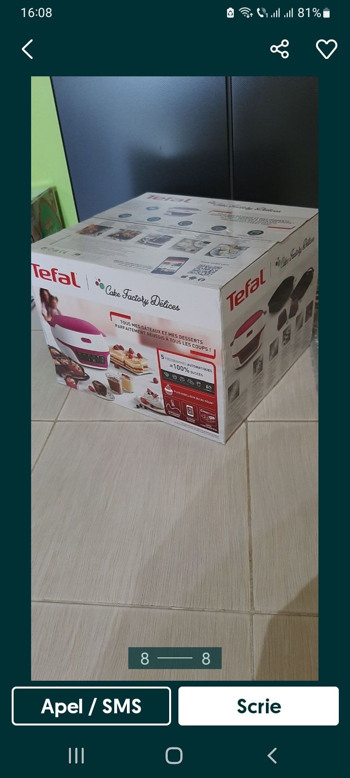 Aparat pentru deserturi Tefal KD810112,alb-rosu
Tefal Cake Factory Del