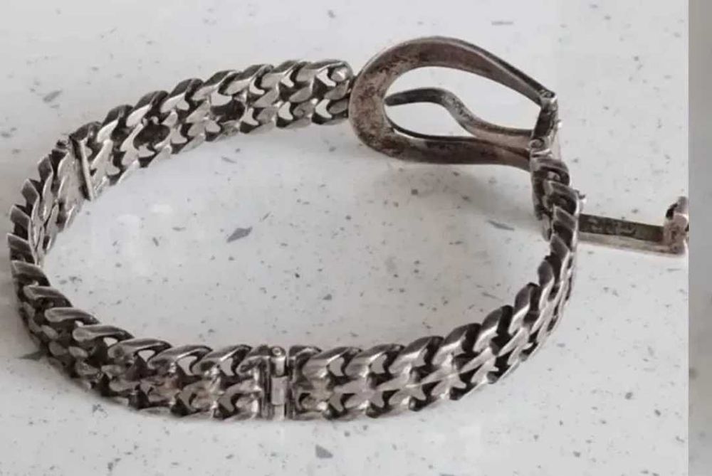 Bratara tip curea  Argint masiv