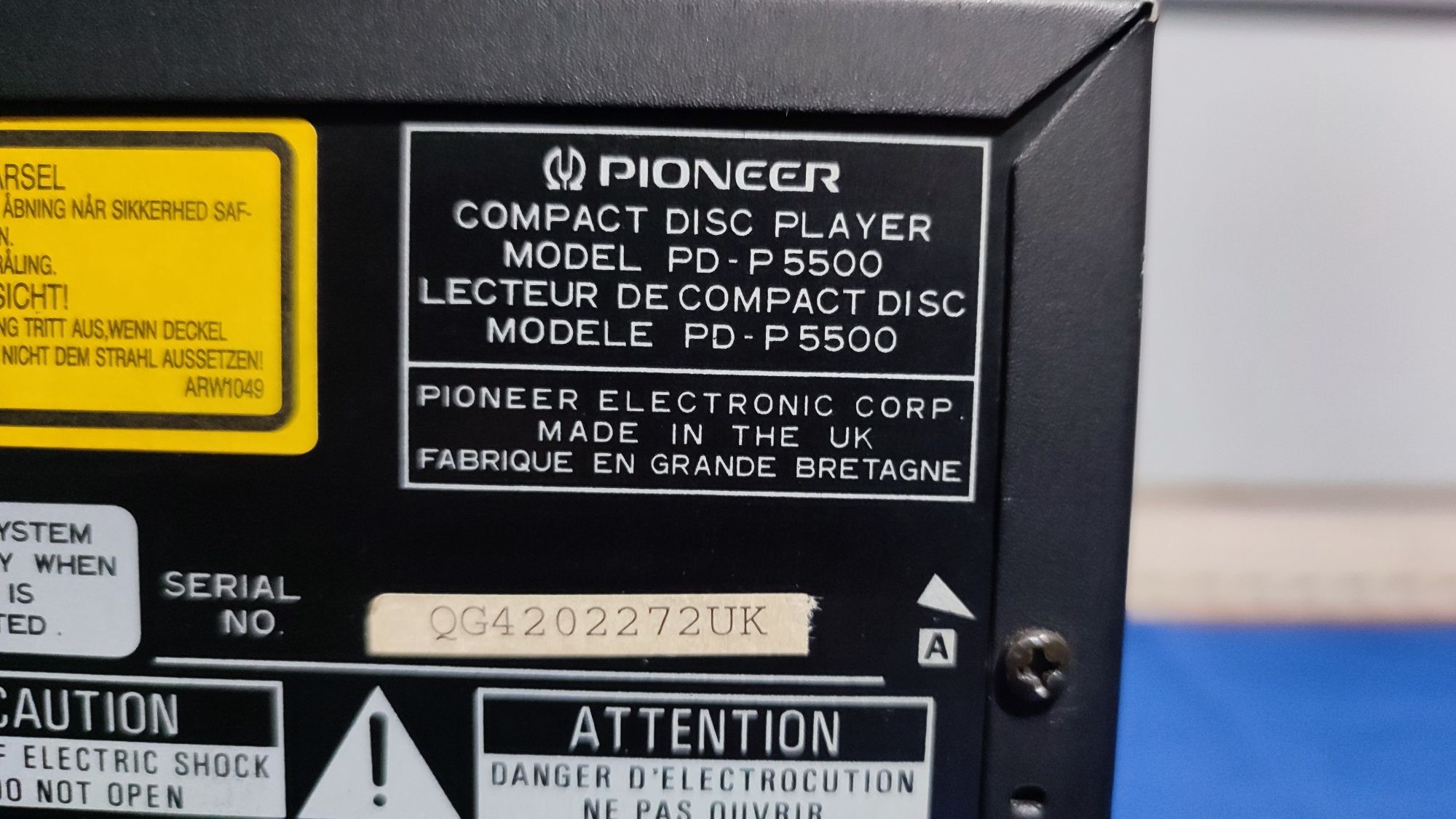 PIONEER  deck și CD player CT-P5500WR deck și PD-P5500 CD player