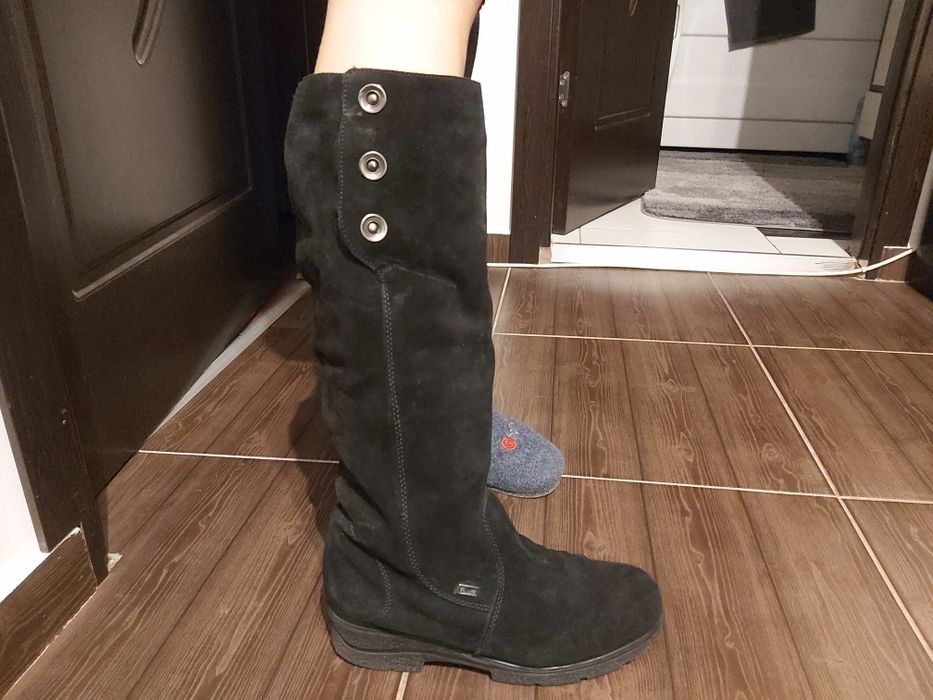 Cizme dama piele intoarsa Riecker