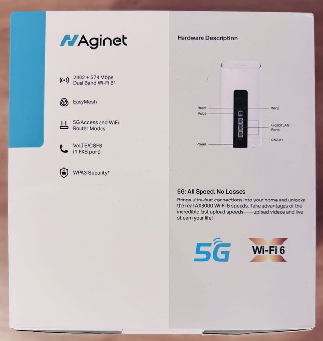 Router TP Link NX510v 5G cu SIM WiFi 6 AX3000 Dual Band Nou Neutilizat