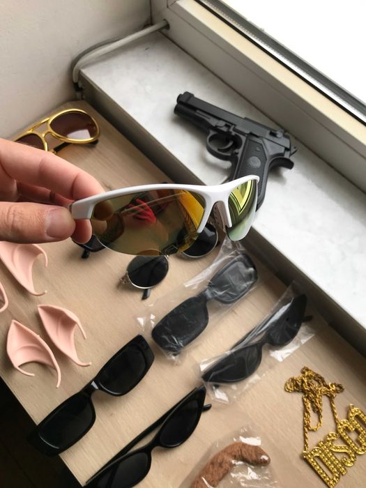 Recuzită Halloween Ochelari Urechi de elf LOTR Pistol fals Mustață