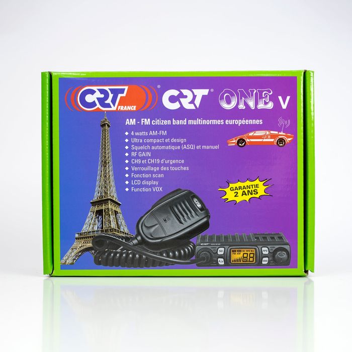 Statie radio CB CRT One V, cu Vox, S-Metru, 4W, ASQ, 12V, RF Gain