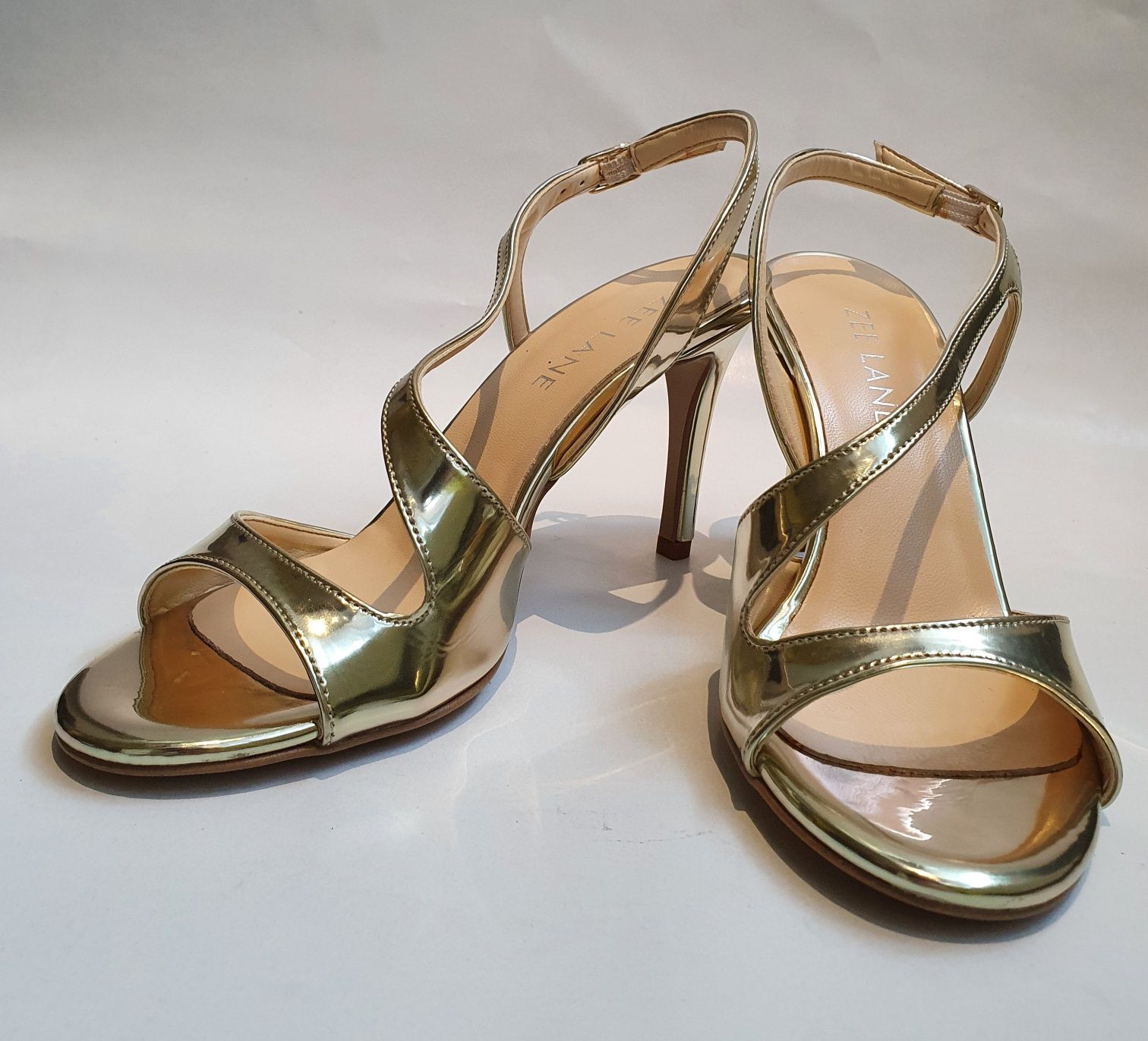Sandale aurii, din piele - elegante /ocazie - 37 - Zee Lane - noi