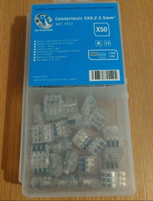 Cleme conductori 3x0.2-2.5 mm patrati