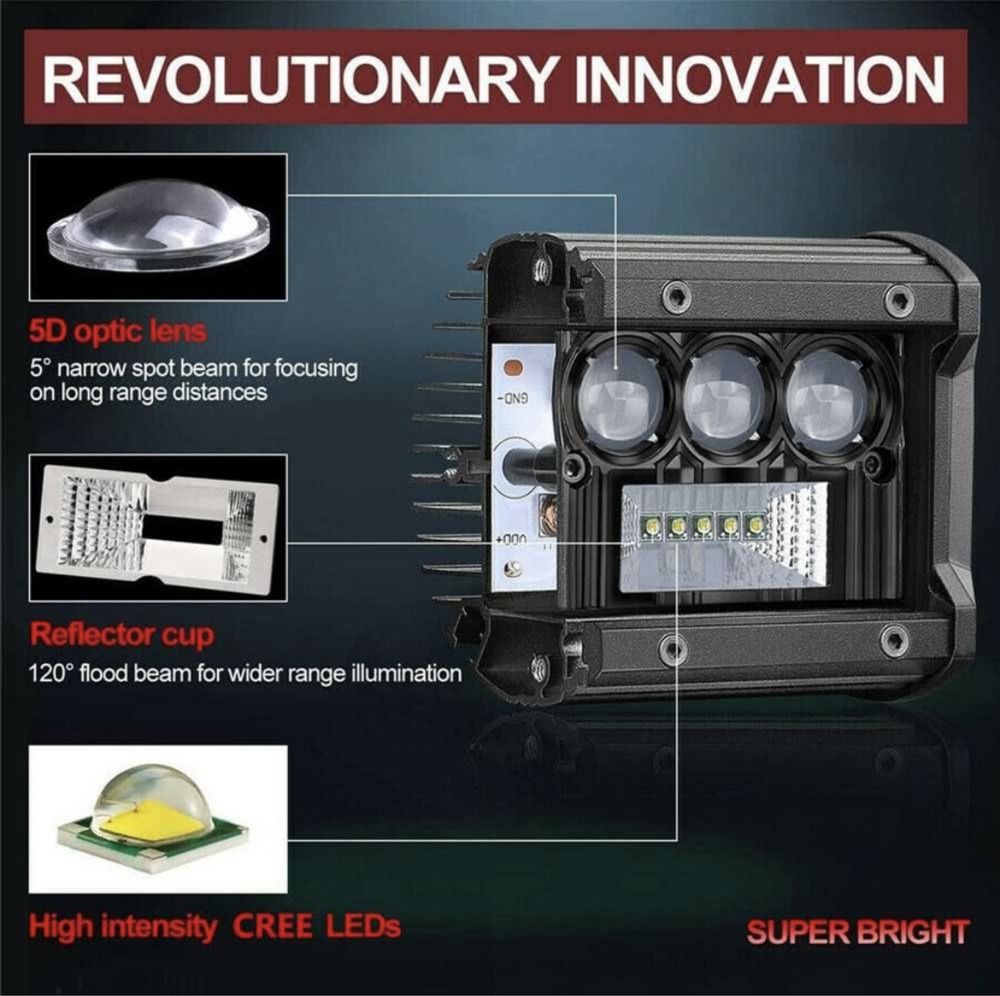 Халоген диоден за джипове, атв, бъги, трактори, камиони и други NEW 5D