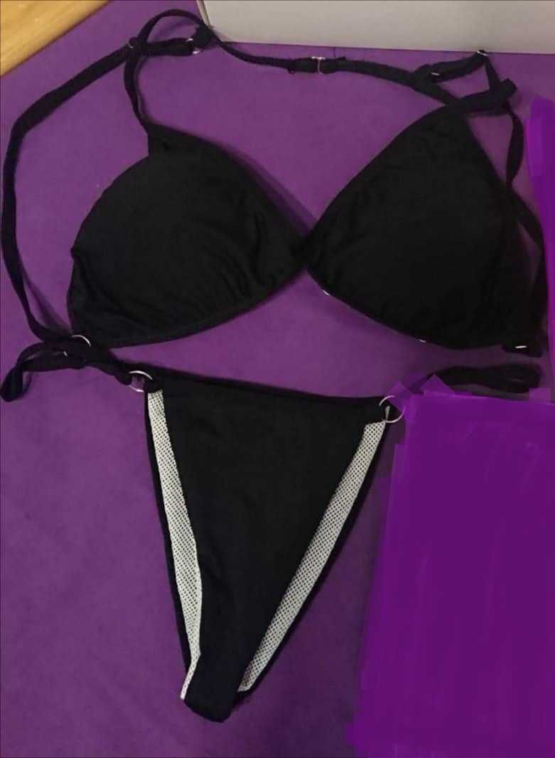 Vand costum de baie negru, chilot tanga