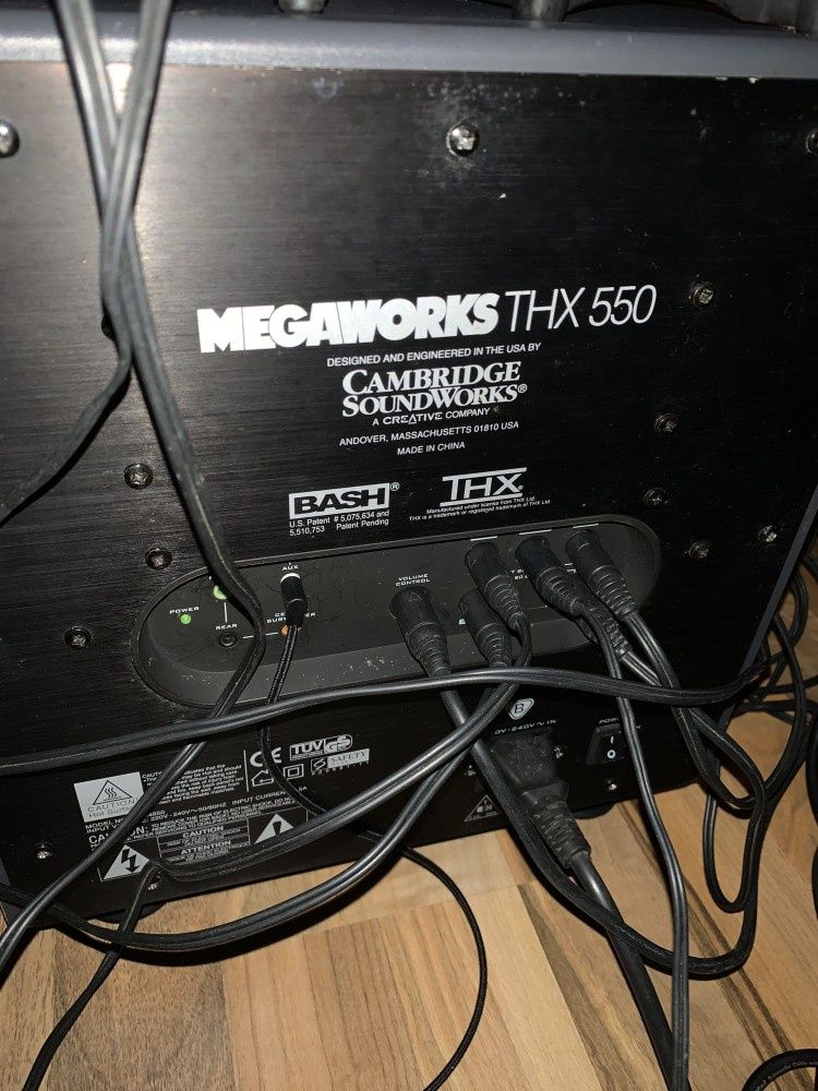 Boxe 5.1 gaming cambridge soundworks thx 550W plus placa sunet creativ
