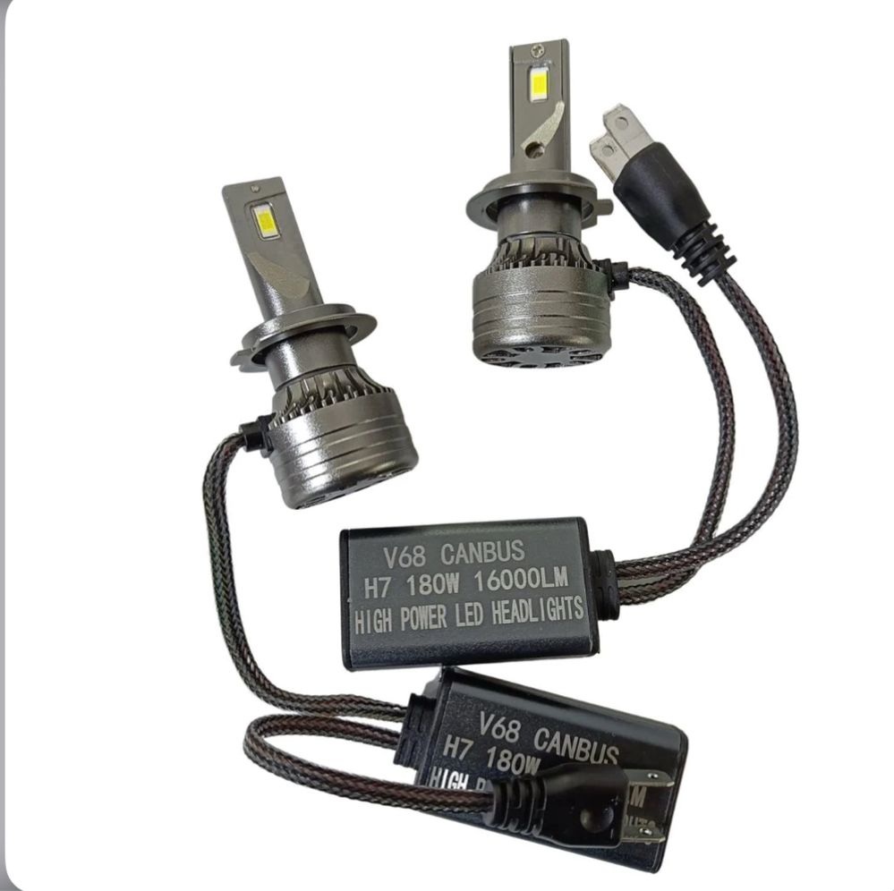 Set 2 Becuri Auto H7 Led, V68, Canbus, 180W,16000 lm ~ Promotie !!!