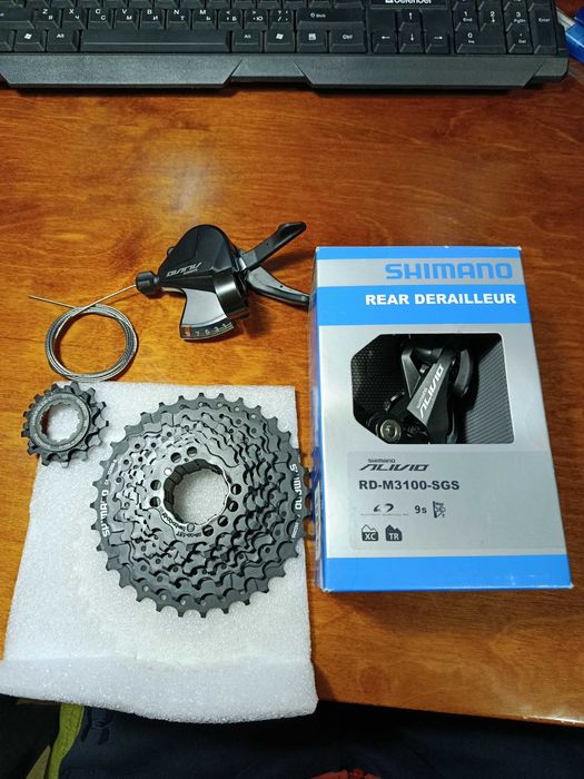 Задний переключатель Alivio RD-M-3100, кассета, манетка.