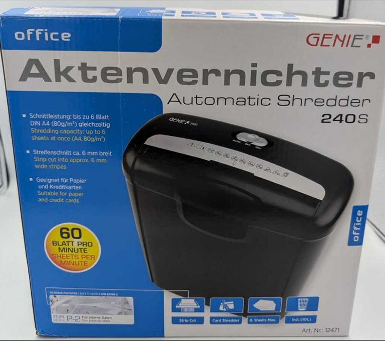 шредер за документи Genie 240S за унищожаване на документи