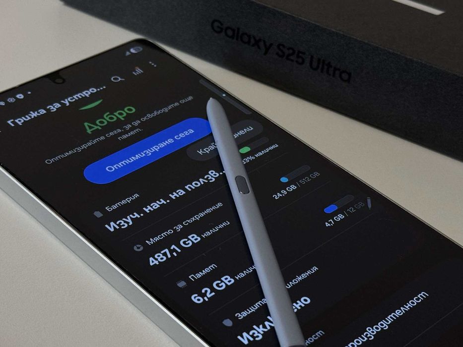 Бартер!24м.Гаранция! Galaxy S25 Ultra 512GB Titanium Silver Blue