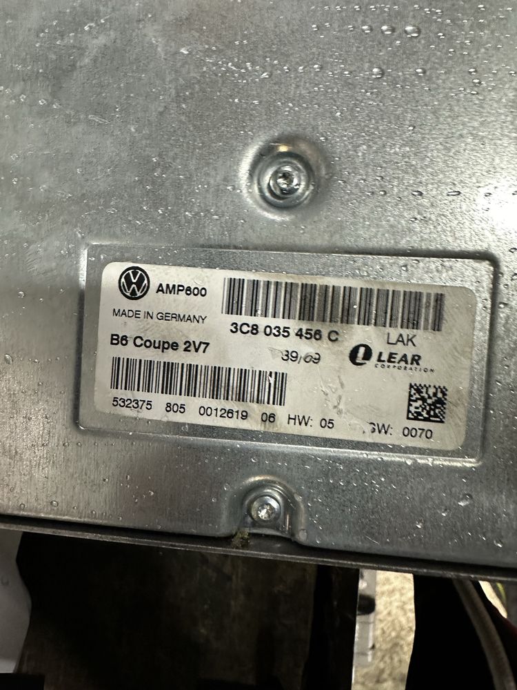 Усилвател за музика на Vw passat Cc Amp600 3c8035456c B6 coupe 2v7