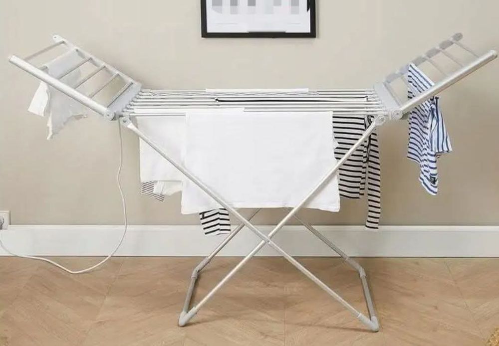 Електрическа сгъваема сушилня за дрехи с отопляеми пръчки SmartDry Fol