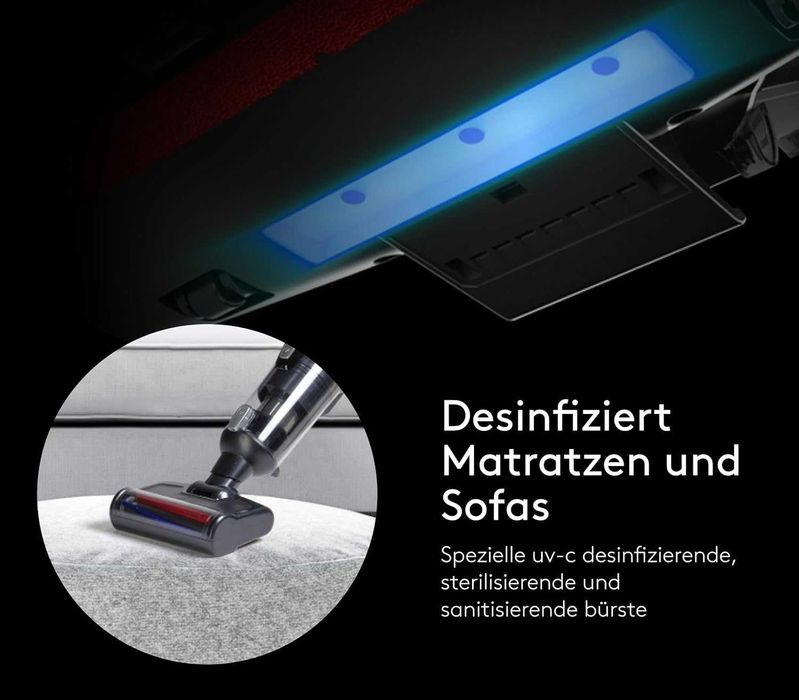 Вертикална прахосмукачка с моп Viola AIR-B 600 батерия до 80мин 28.8V