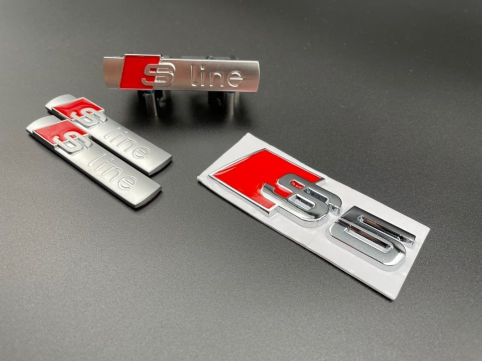 Set embleme Audi S5 gri / roșu