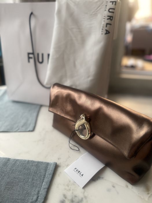 Furla оригинален чисто нов клъч чанта