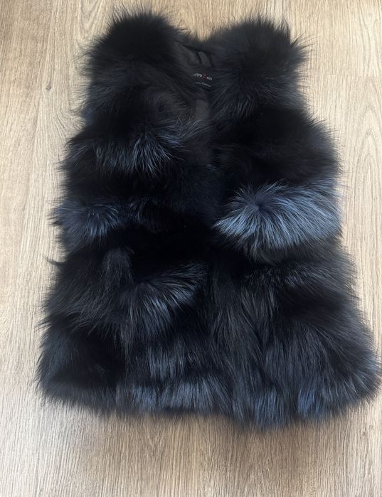 Елек от естествен косъм на лисица