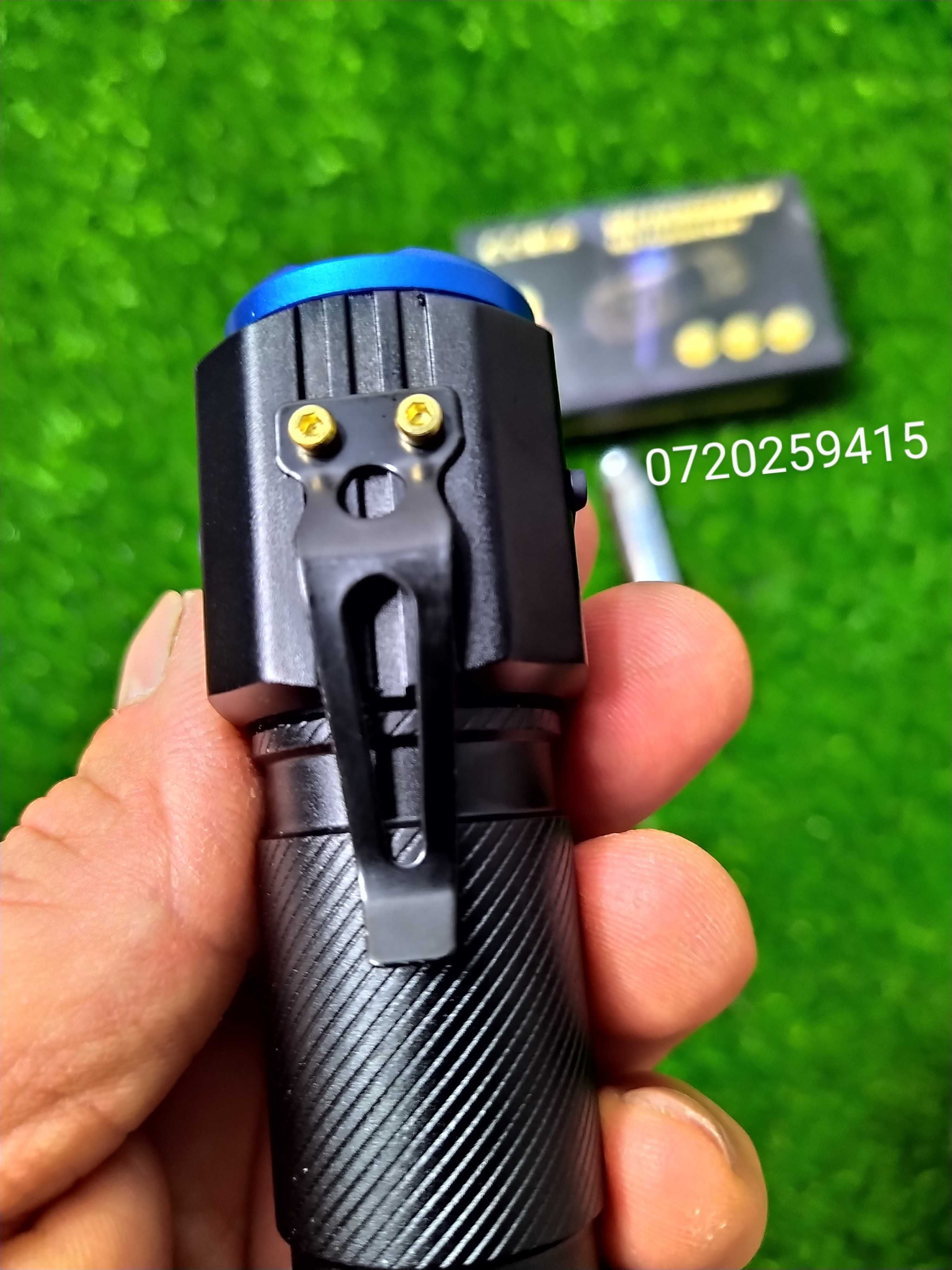Mini lanternă COBA cu 3 LED-uri 3*P35, USB-C, lanternă puternică