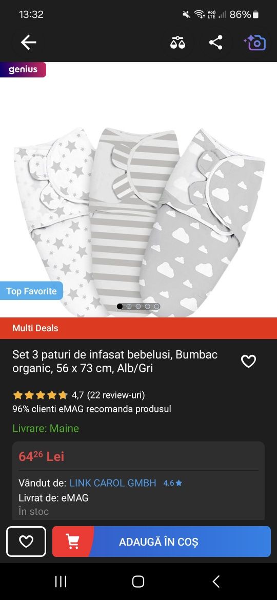 Vand set 3 paturi pt infasat