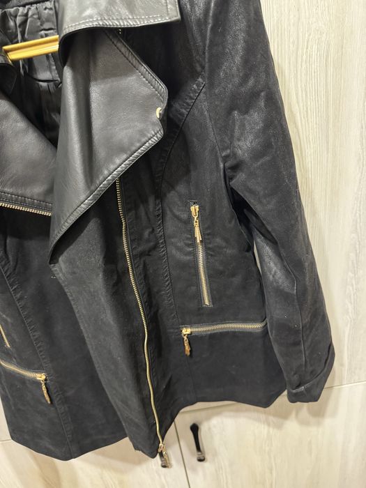 Касуха замш с накладным воротником