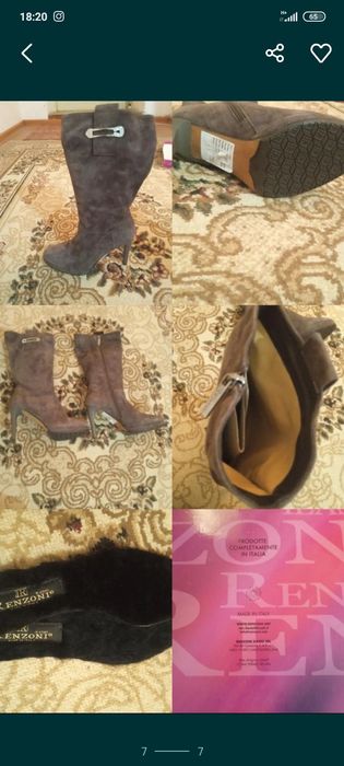 Продам замшевые сапоги