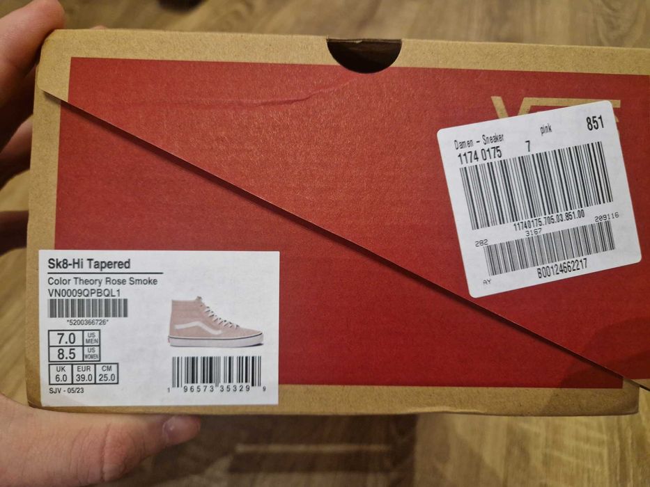 Adidas pantof Sneaker înalt 'SK8-Hi' VANS pe Rose/roz unisex 39