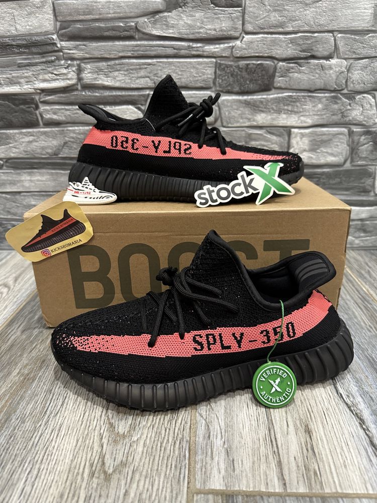 36-45 Yeezy Boost 350 v2 Black Red