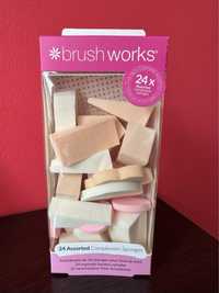 Brushworks 24 броя професионални гъби за грим