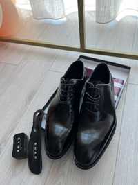Pantofi Oxford Negru Semilucios BMAN