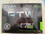 Vand Cutie originală EVGA GTX 1070 FTW + Accesorii