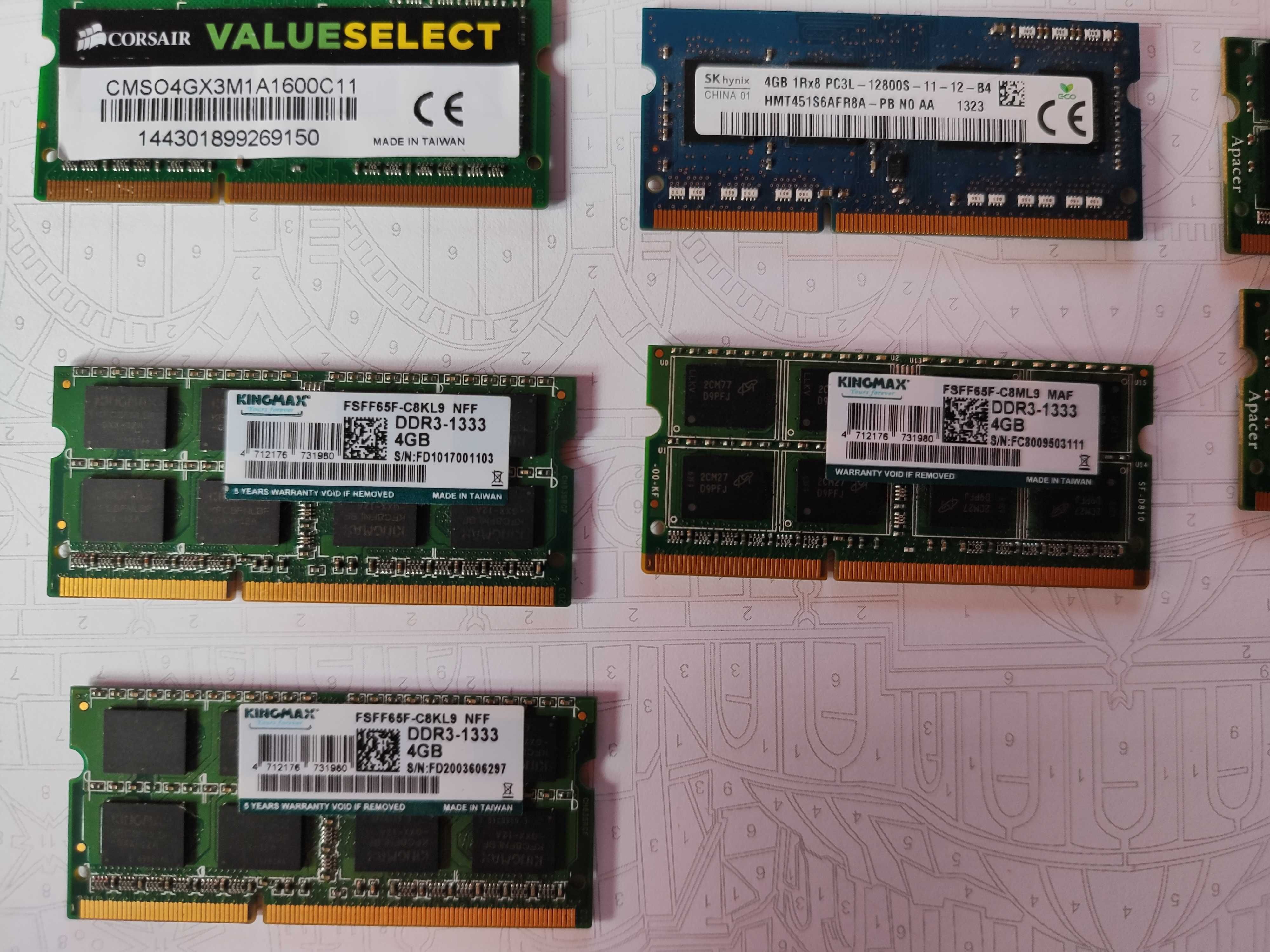 DDR3 /DDR3L - SoDIMM - 5x4 Gb 25 лв.