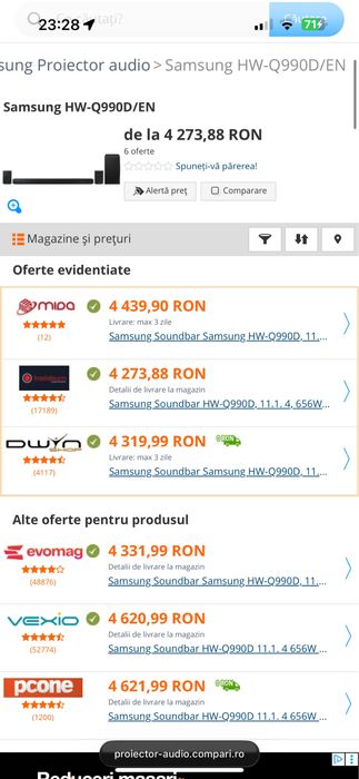 Soundbar Samsung Q990D 11.1.4 656W+ garantie